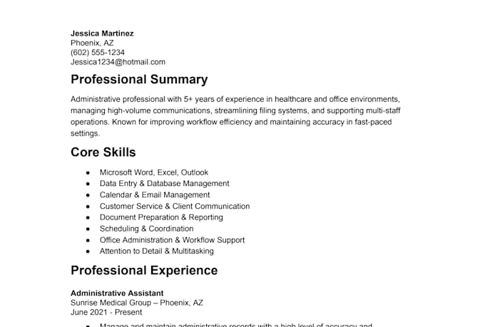 write ats friendly professional resumes